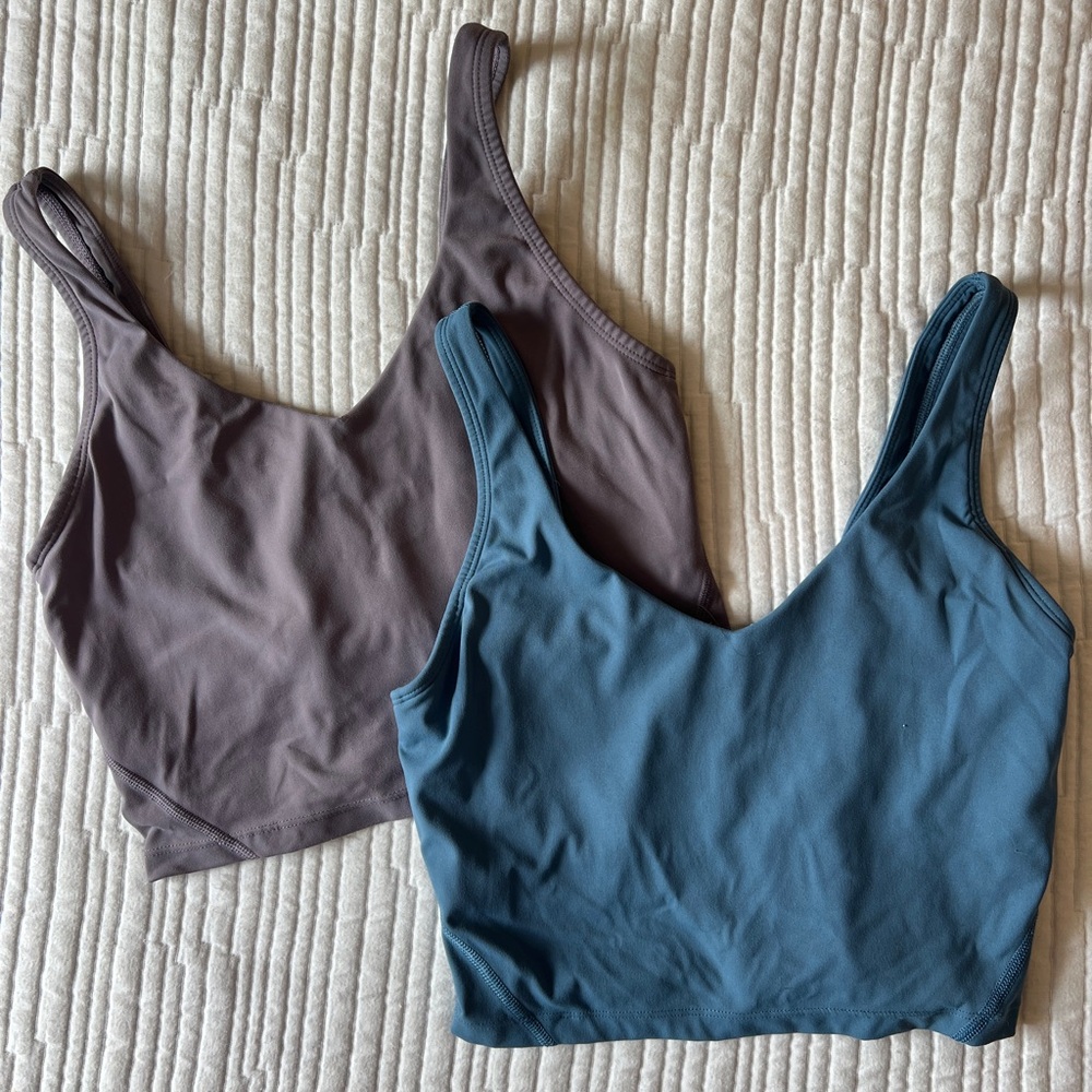 Set of Two Tank Tops in Blue and Gray